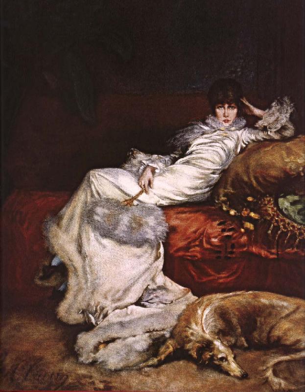 Georges Clairin Sarah Bernhardt France oil painting art